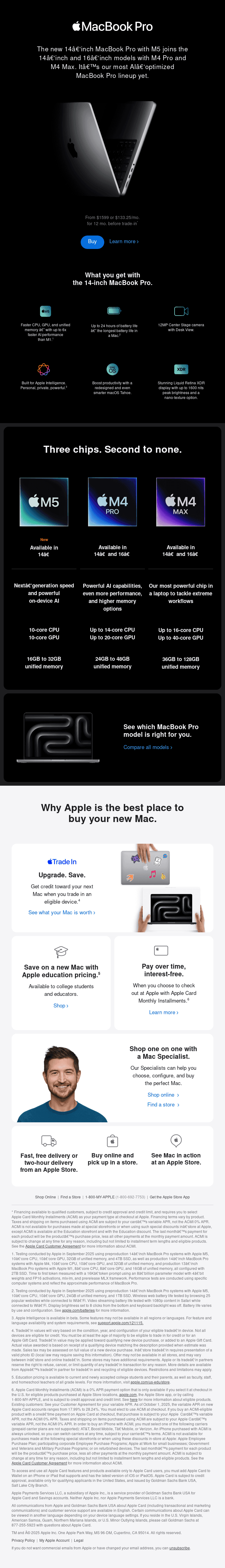 Introducing the new 14-inch MacBook Pro. Supercharged by M5