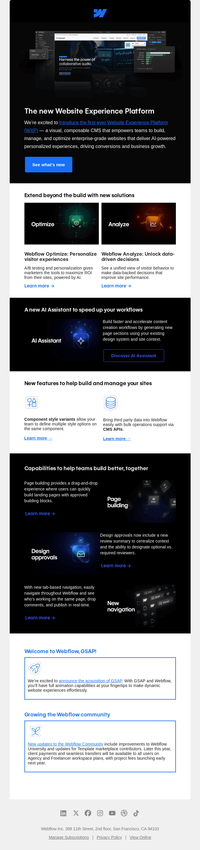 Introducing the Website Experience Platform
