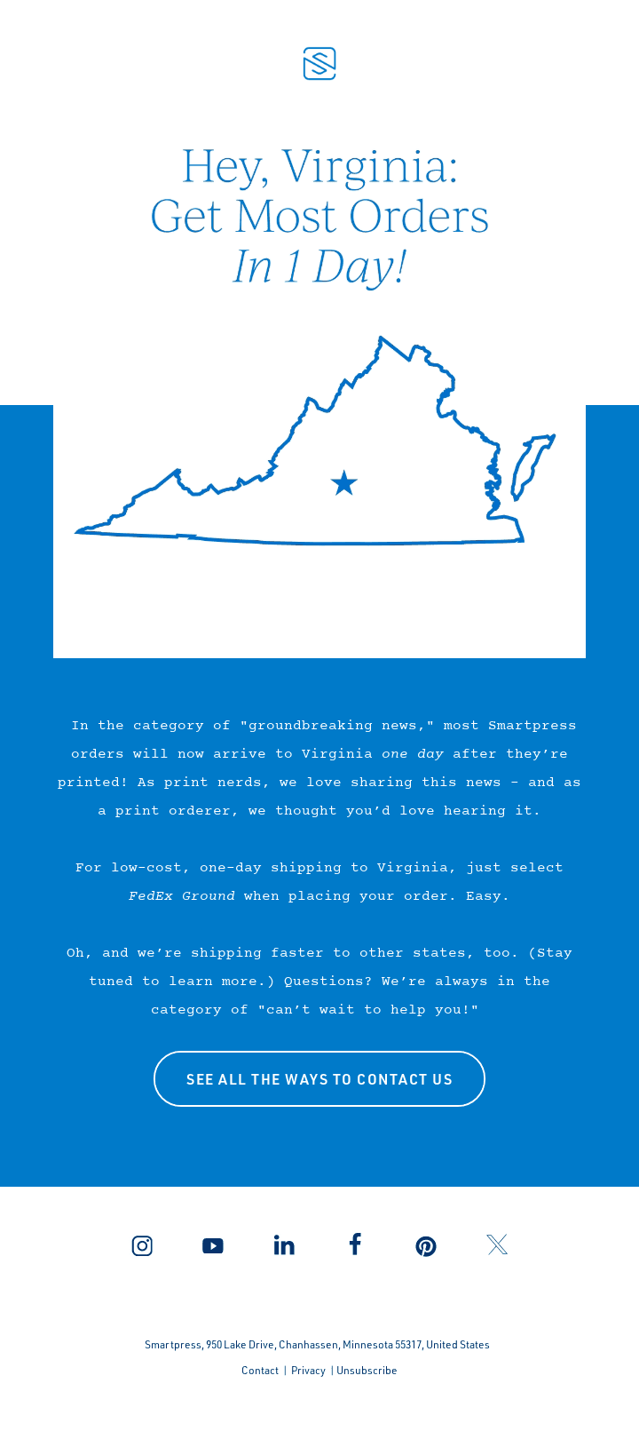 🚚 Introducing ultra-fast shipping to Virginia