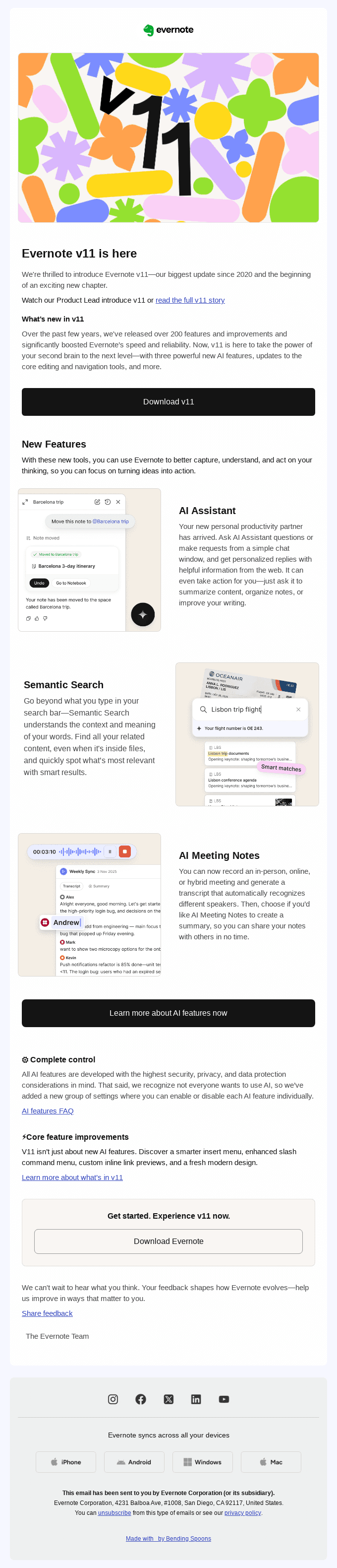 Introducing v11: The smartest Evernote yet