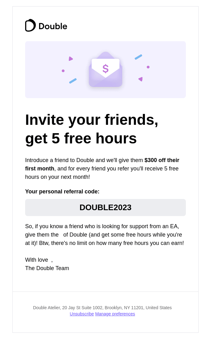 Invite your friends, and get 5 free hours 🎁