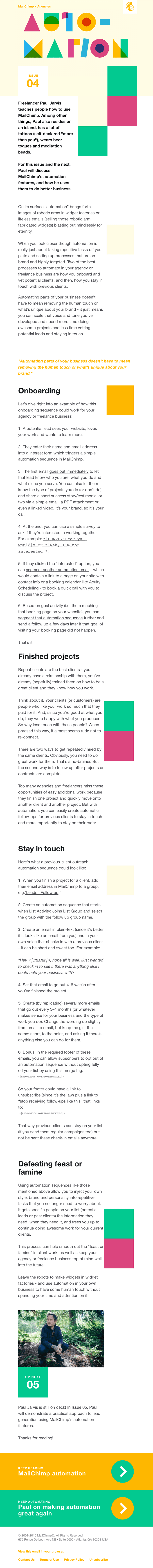 Issue 04: Email automation and your business