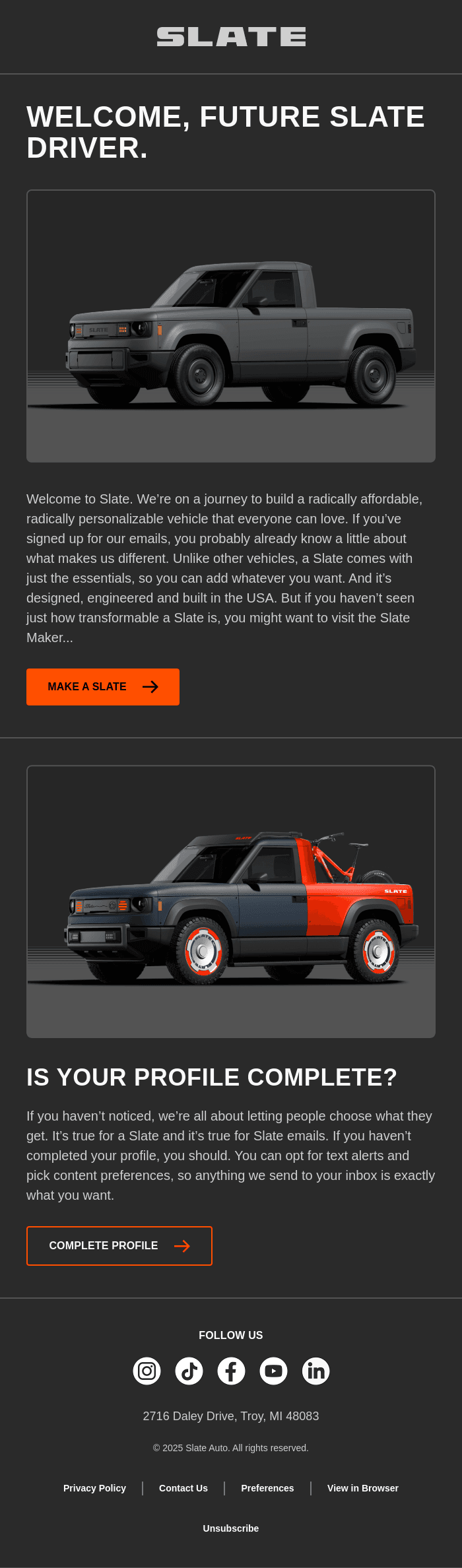 It’s a truck. It’s an SUV. It’s a Slate.