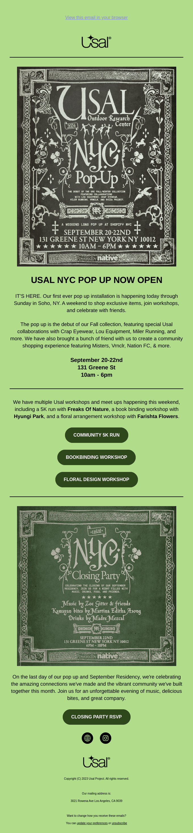 It's Here – The Usal NYC Pop Up Opens Today