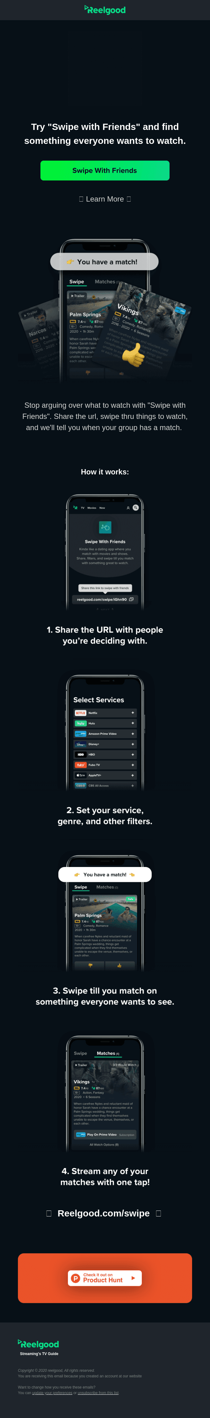 It's like Tinder... for movies and TV.
