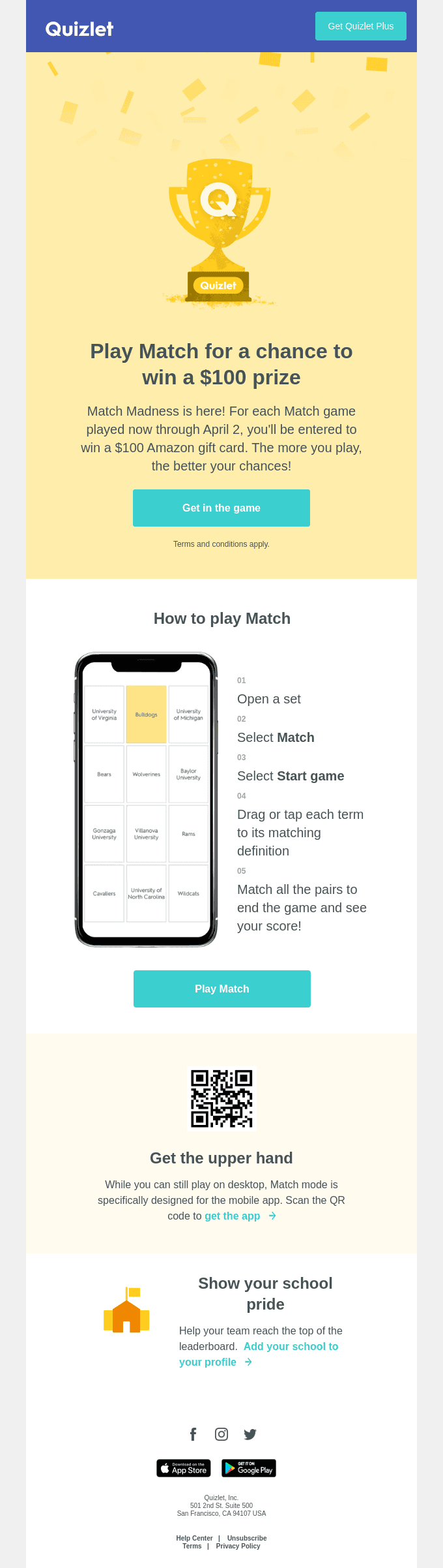 It's Match Madness 🏆 Enter to win a $100 gift card