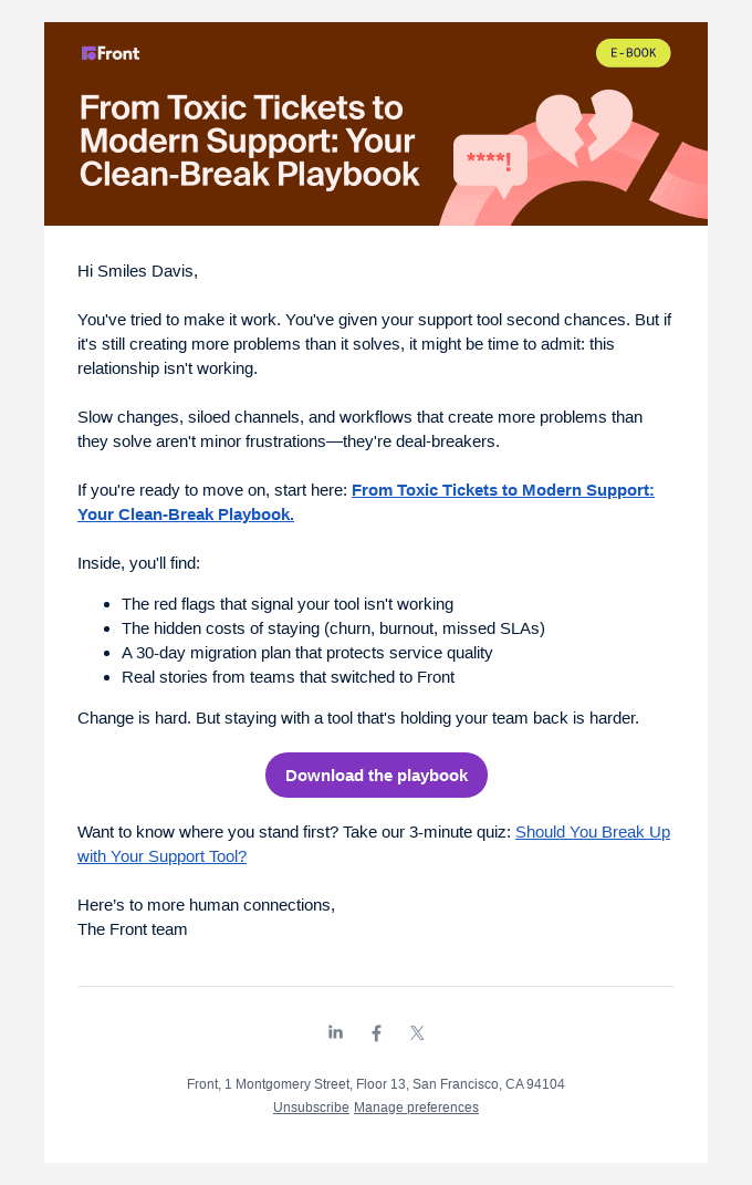 It's not you, it's your support tool 💔