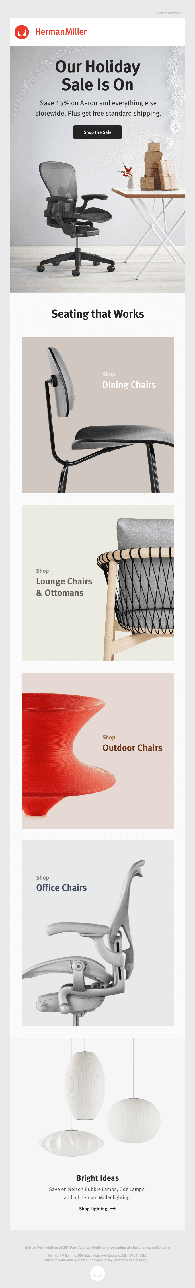 It’s On: Save 15% Storewide at the Herman Miller Holiday Sale