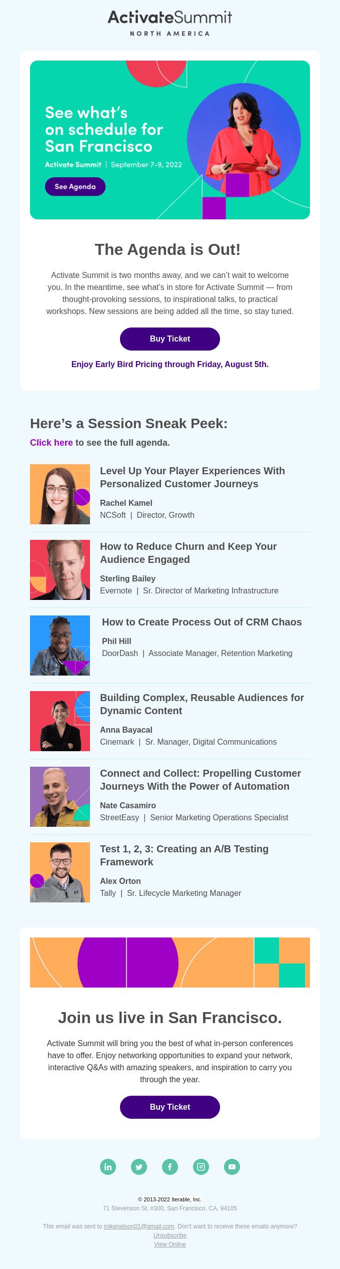 It’s out! Check out the agenda for Activate Summit.