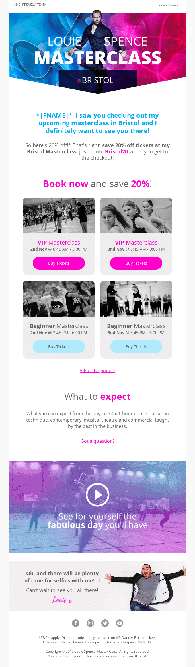 I've seen you checking out my Bristol Masterclass *|FNAME|* 👀