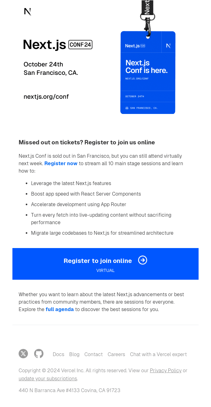 Join Next.js Conf online next week