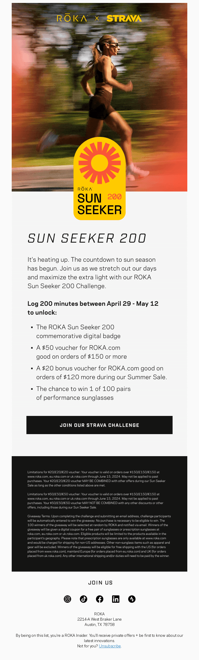 Join our Sun Seeker 200 Strava Challenge!