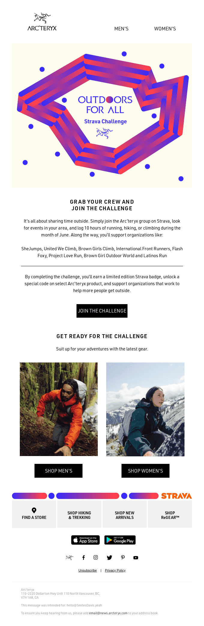 Join the Outdoors for All Strava challenge