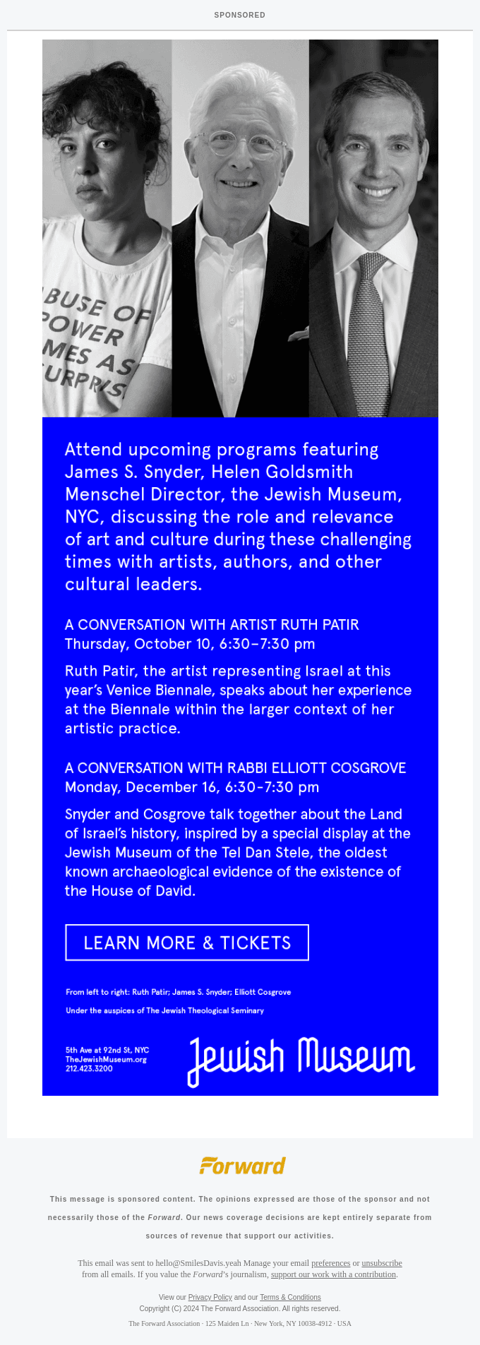 Join us for a post-October 7 discussion series at the Jewish Museum, NYC