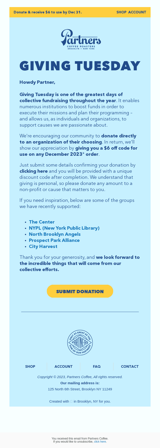 Join us in our Giving Tuesday fundraising effort!