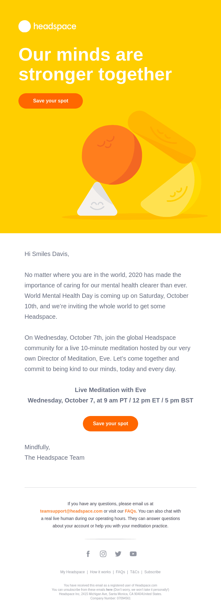 Join us live for World Mental Health Day 🌎 🧡
