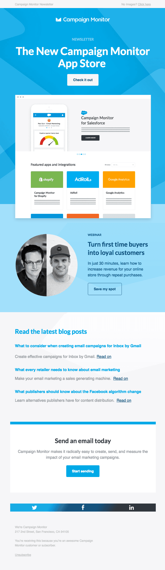 July News: The New Campaign Monitor App Store | Join Our Webinar with Shopify