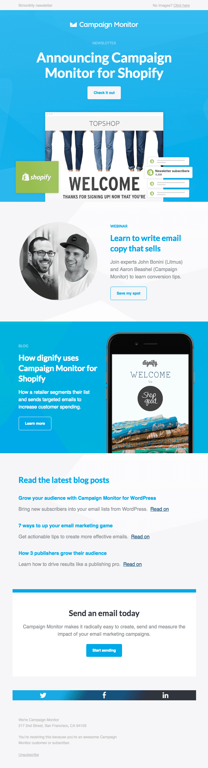 June News: Campaign Monitor for Shopify | Webinar: Write Email Copy That Sells