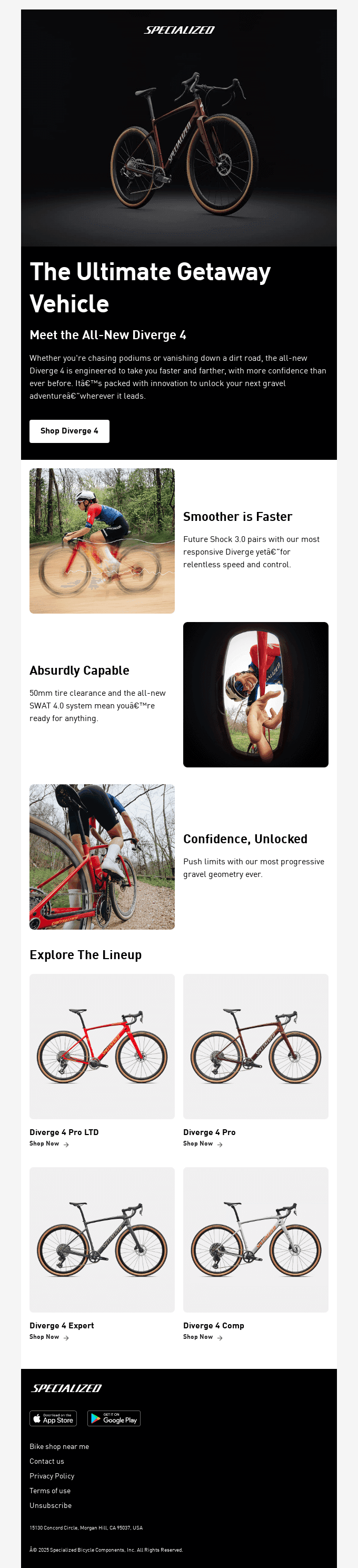 Just Dropped! The All-New Diverge 4