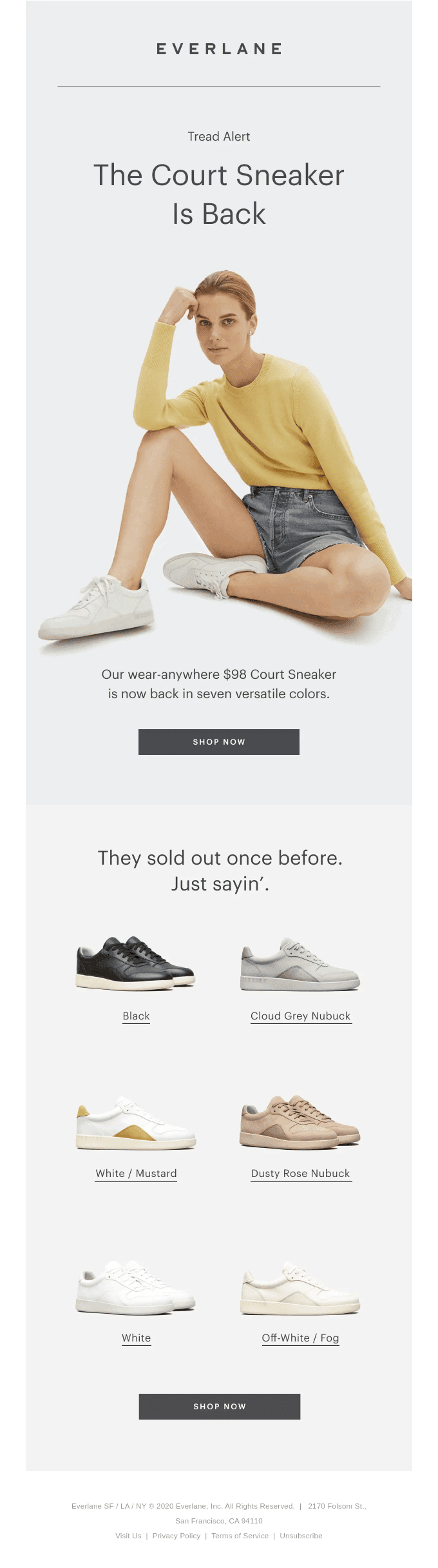 Just Restocked: The Court Sneaker