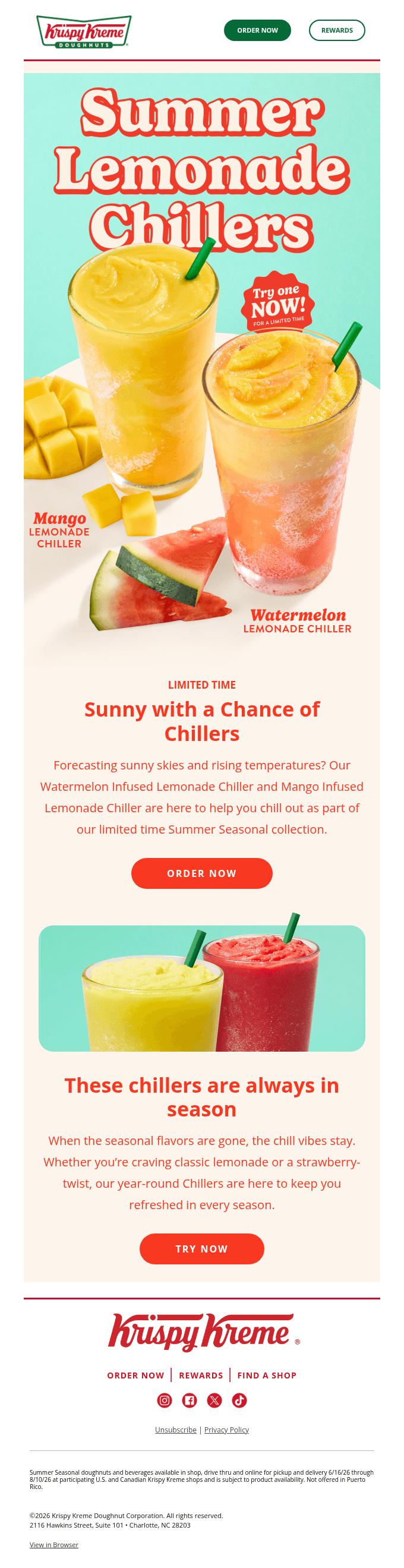 The forecast calls for Chillers ☀️