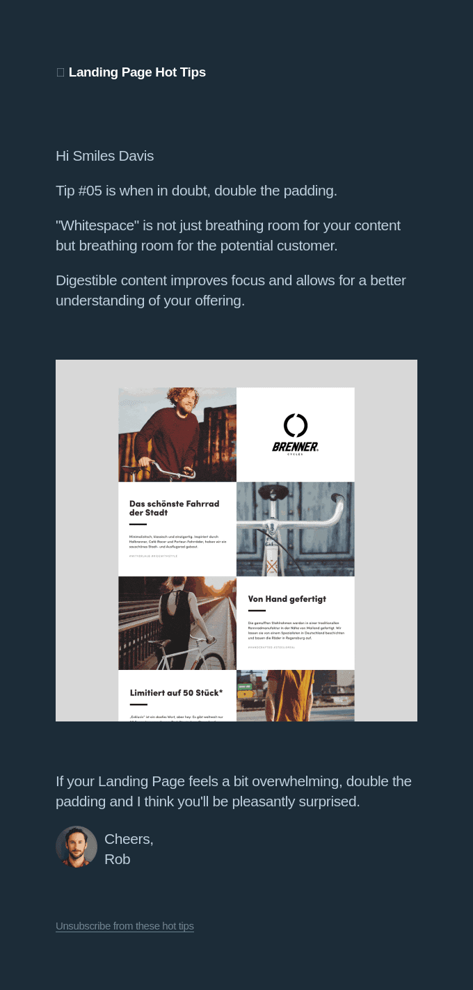 🔥Landing Page Hot Tip #05 - When in doubt, double the padding