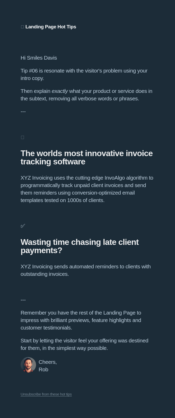 🔥Landing Page Hot Tip #06 - Resonate with the problem using intro copy