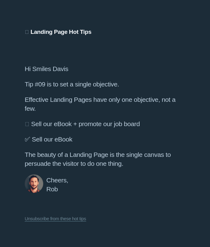 🔥Landing Page Hot Tip #09 - Set a single objective