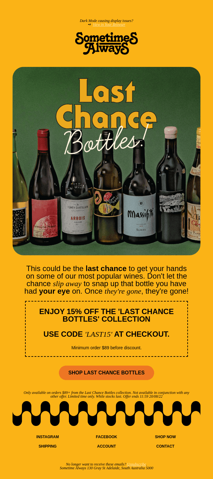 Last Chance Bottles Sale ➺ Take 15% Off