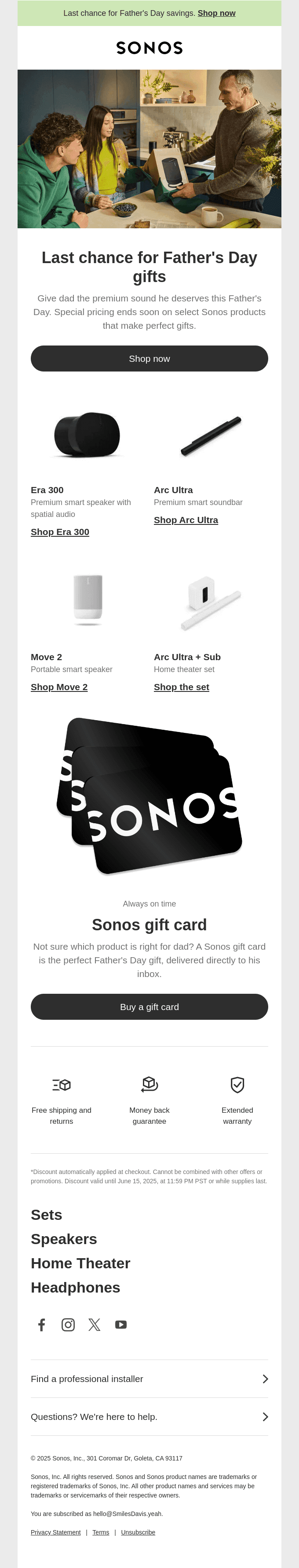 Last Chance: Father's Day gifts and savings