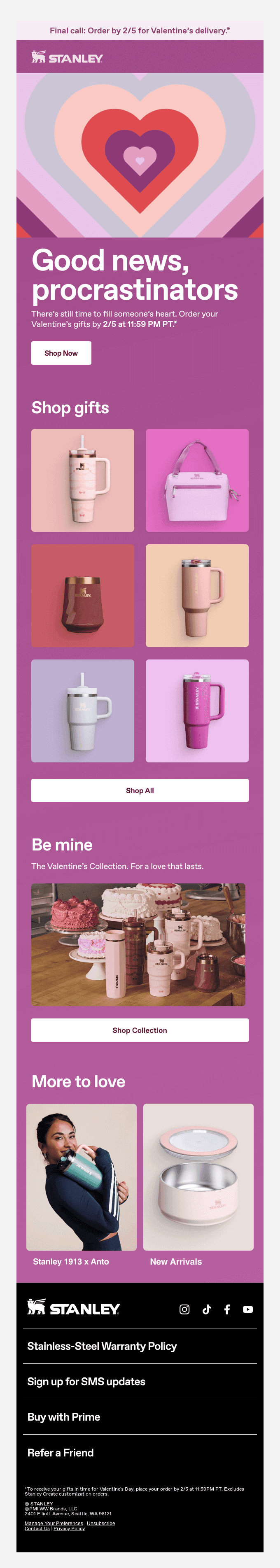Last Chance for Valentine's Gifts