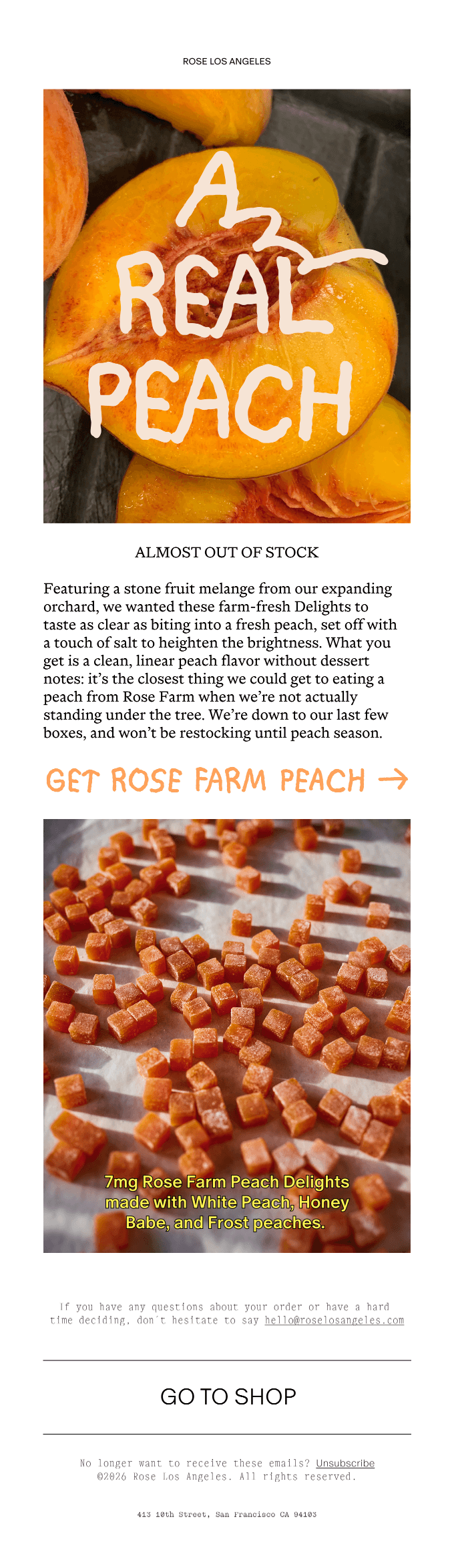 Last Chance: Rose Farm Peach