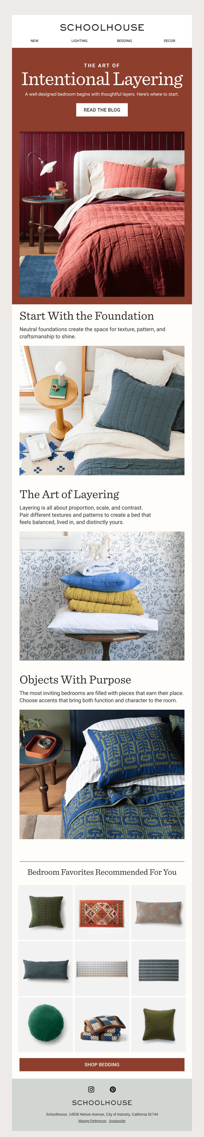 How to Layer a Bed With Intention