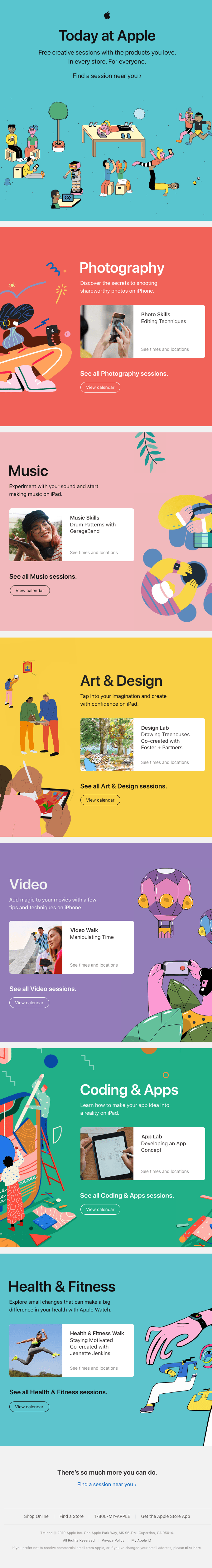 Learn, create, and be inspired at the Apple Store.