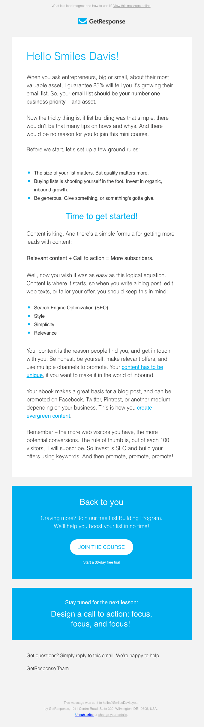 Lesson #1: Building content – your first step in the conversion process