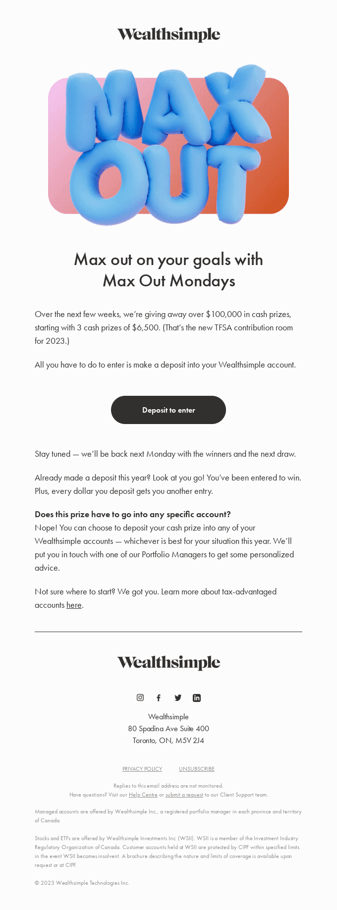 Let’s help you hit your TFSA max 🥁
