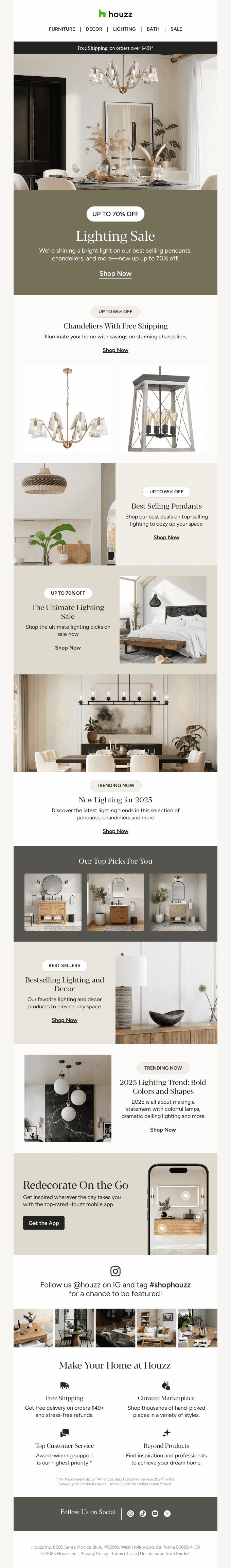 ✨ Light up your home with up to 70% off.