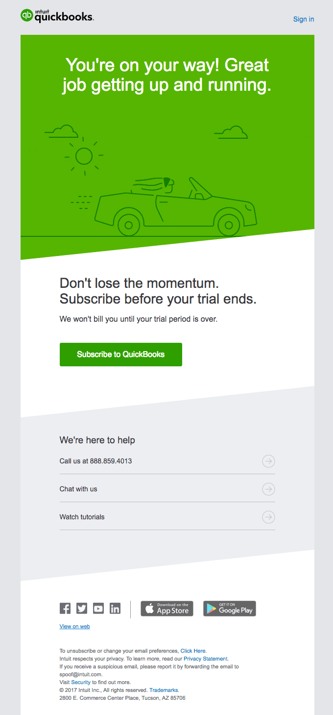 Lock in your progress. Subscribe to QuickBooks today.