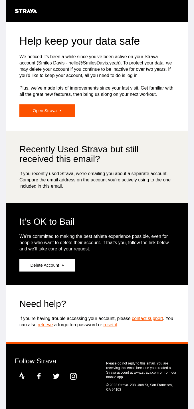 Log in to keep your account from being deleted