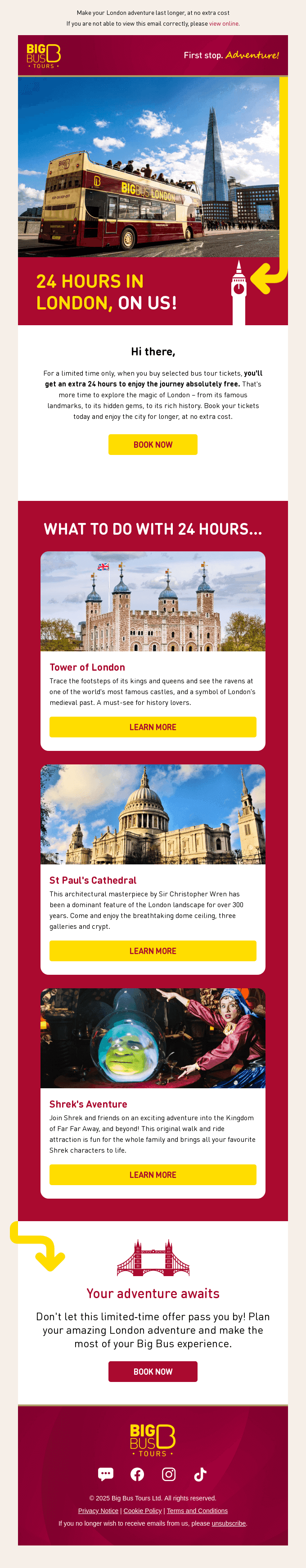 London is calling - get 24 hours on us! 🎉