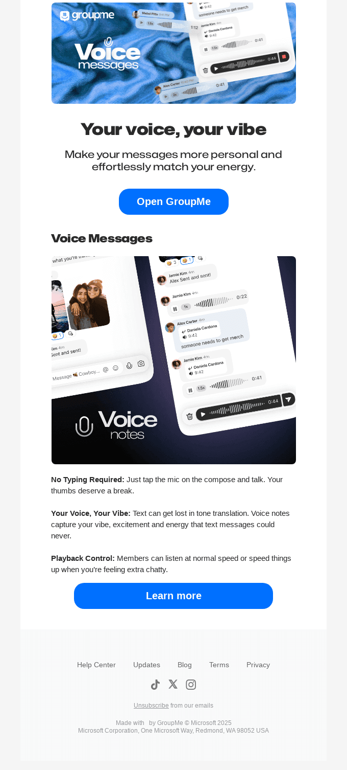 Major GroupMe Update: Voice Messages in GroupMe