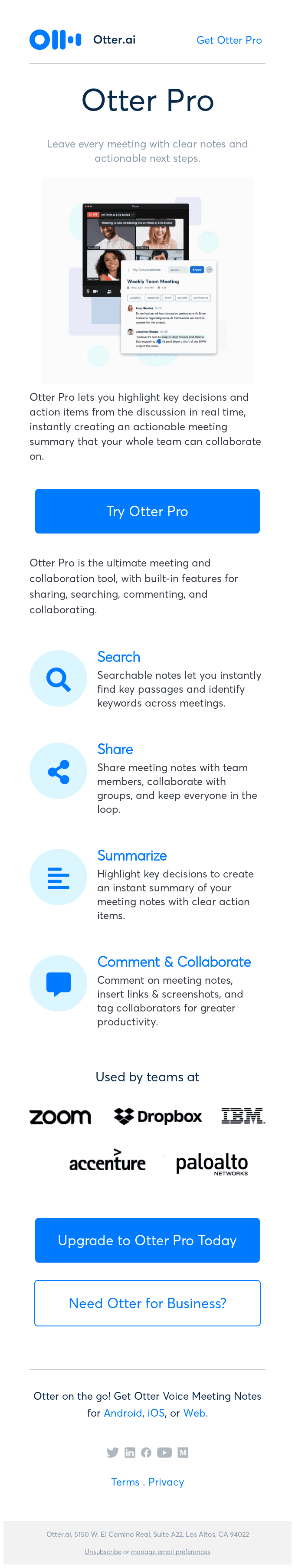 Make every meeting high impact with Otter Pro