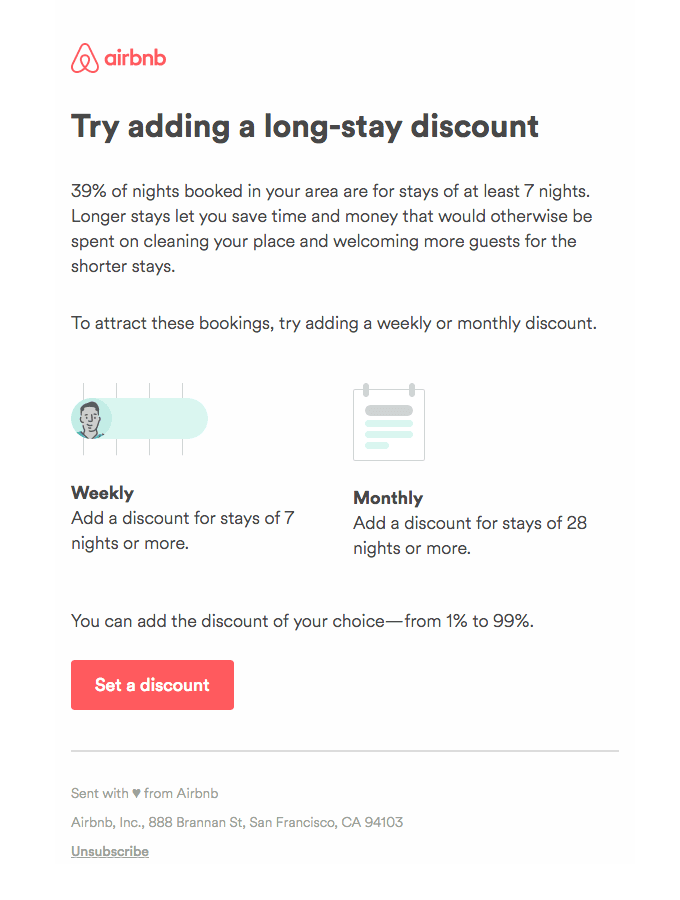 Many Airbnb bookings are for longer stays