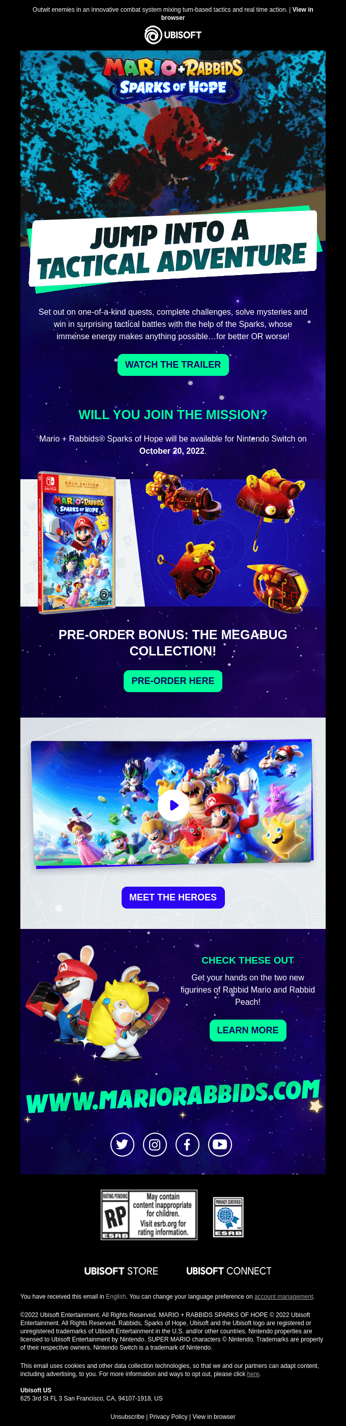Mario & the Rabbids are back for a new adventure of cosmic scale!
