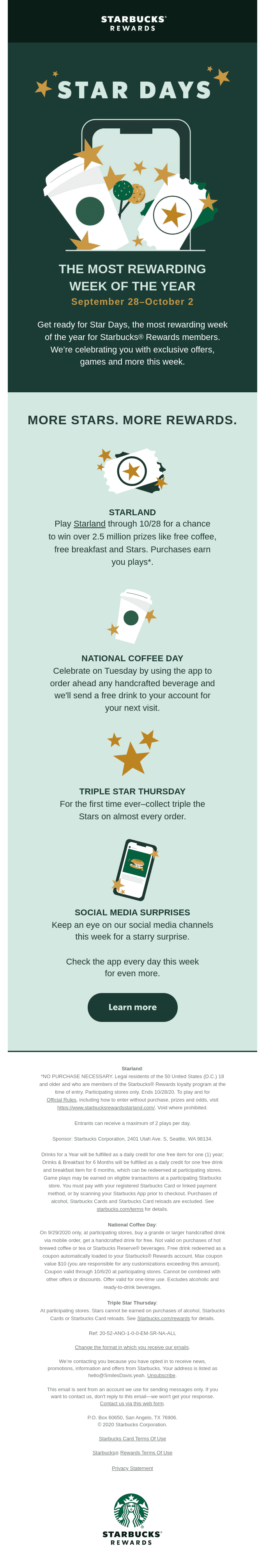 Mark your calendars for Star Days