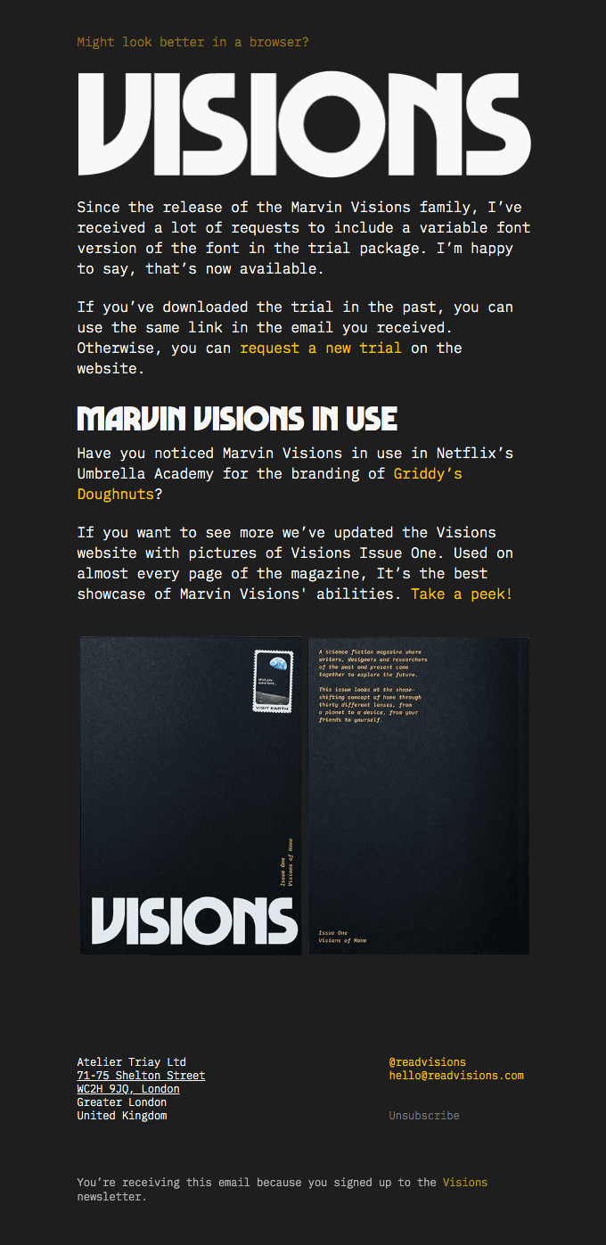 Marvin Visions Variable Font Trial