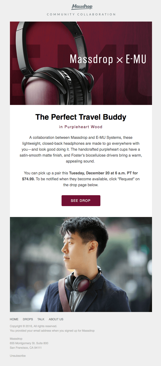Massdrop x E-MU Purpleheart Headphones: Available Tuesday