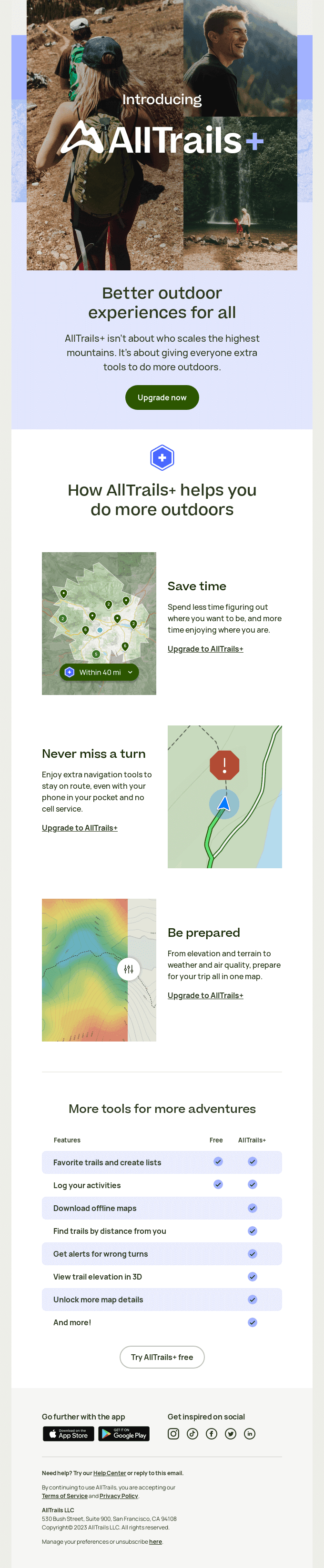 Meet AllTrails+: Premium features that fit your nature