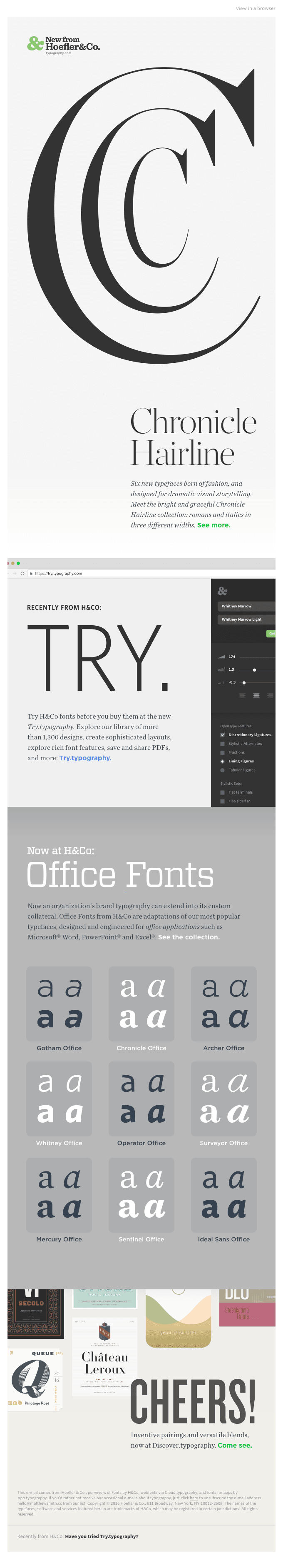 Meet Chronicle Hairline, the newest font from H&Co