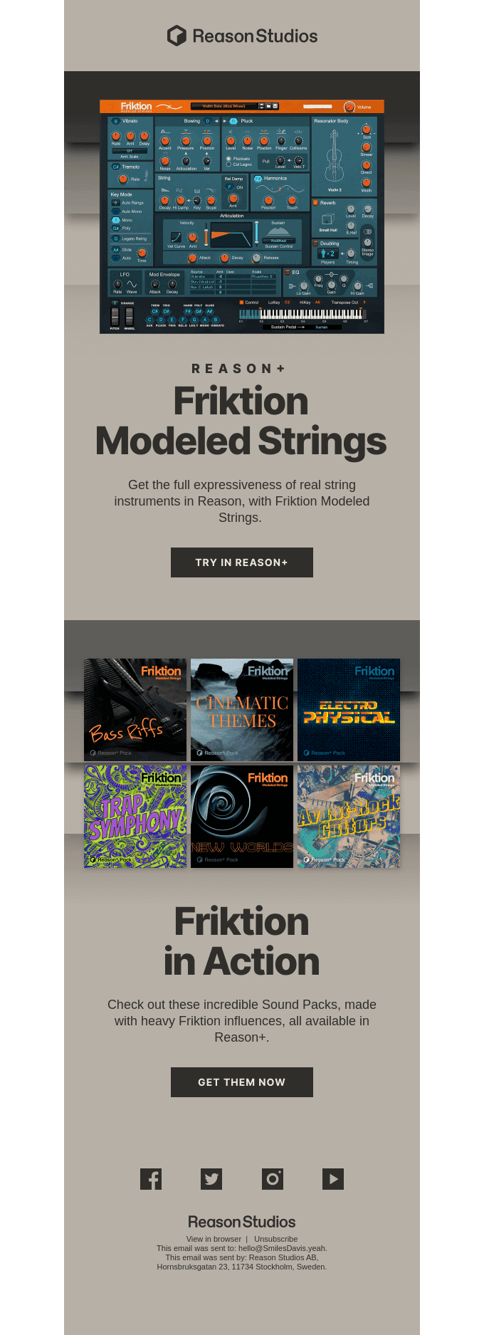 Meet Friktion Modeled Strings in Reason+